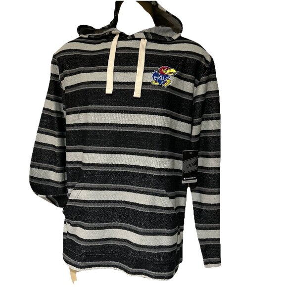 Men's Colosseum Kansas Jayhawks Rasta Pullover Hoodie Large New - Picture 3 of 12
